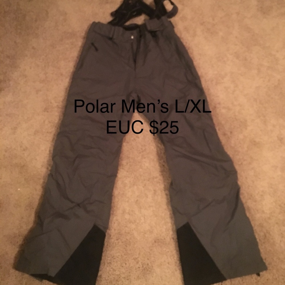 Polar Edge men’s ski pants with suspenders